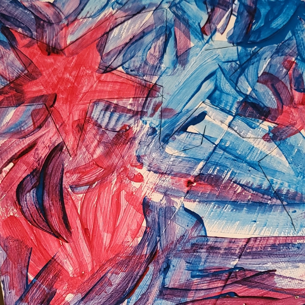 Painting on wood.